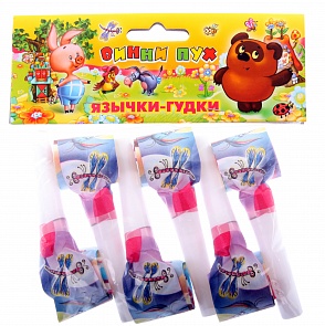 Набор из 6 язычков-гудков Винни-Пух (Веселый Праздник, IAZ-VP-06sim)